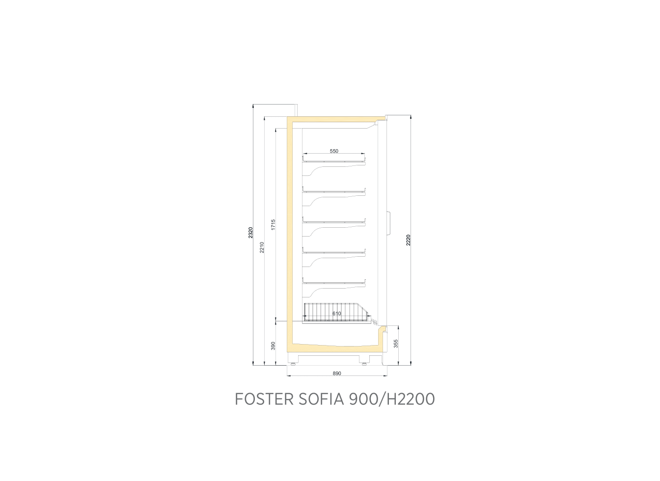 FOSTER SOFIA 900/H2200