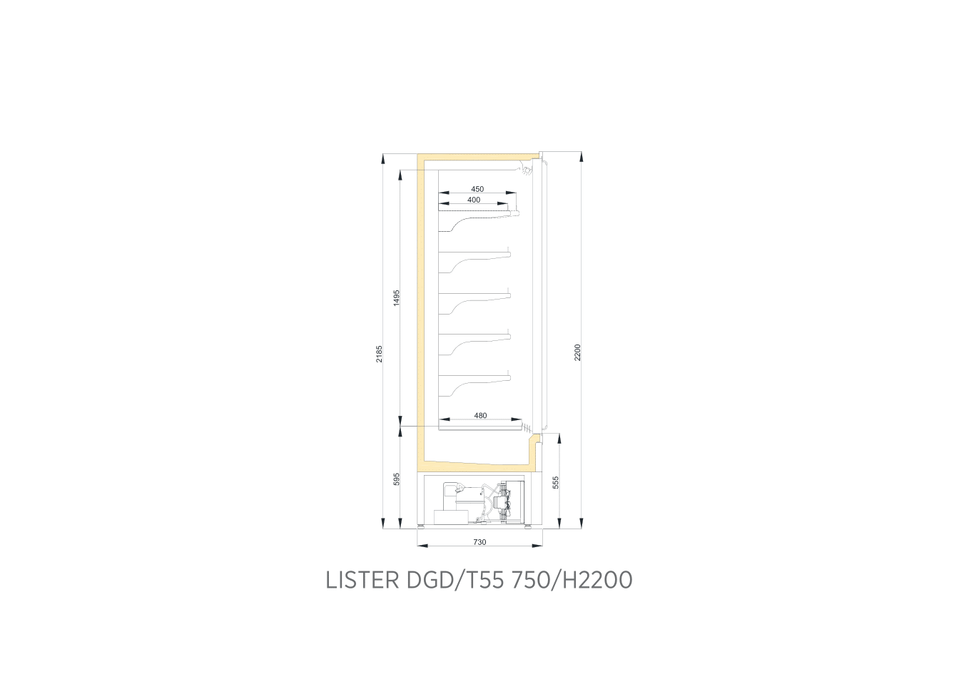 LISTER DGD T55 750/H2200