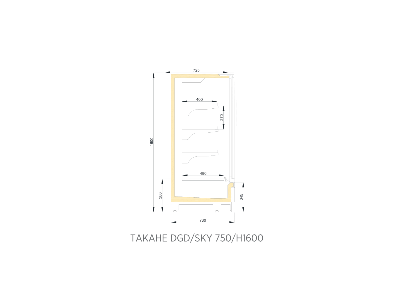 TAKAHE BOX DGD SKY 750/H1600